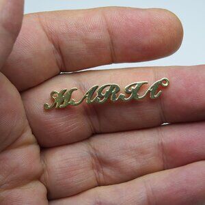 14k Gold Name Plate M ARGA